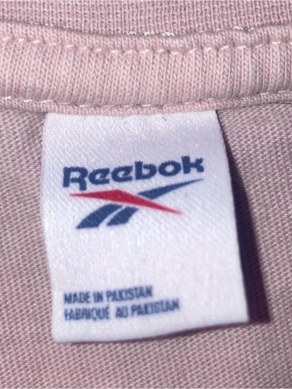 Reebok Light Pink/purple Crewneck Short Sleeve Tee